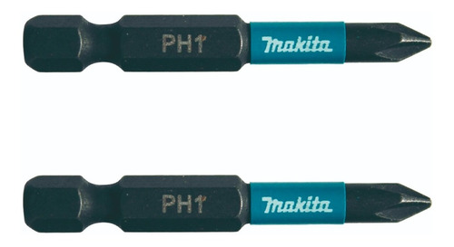 Imagen 1 de 5 de Punta Atornillar Impacto Ph1 X 50mm Makita B-63719 Pack X2