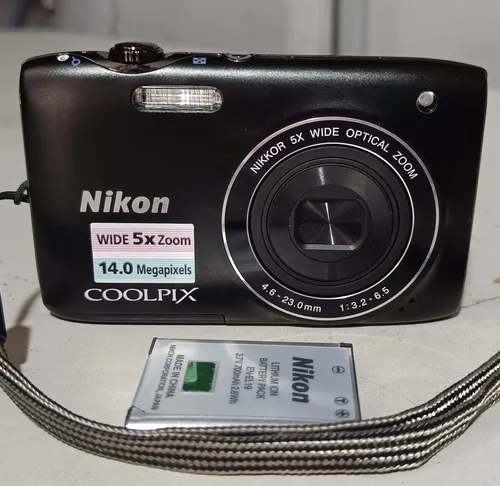 Câmera Digital Nikon Coolpix S3100 Bom Estado Tela Apagada