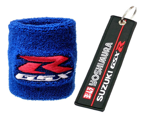 Imagem 1 de 6 de Meia Azul Reservatório Óleo + Chaveiro Suzuki Gsx-r Capa