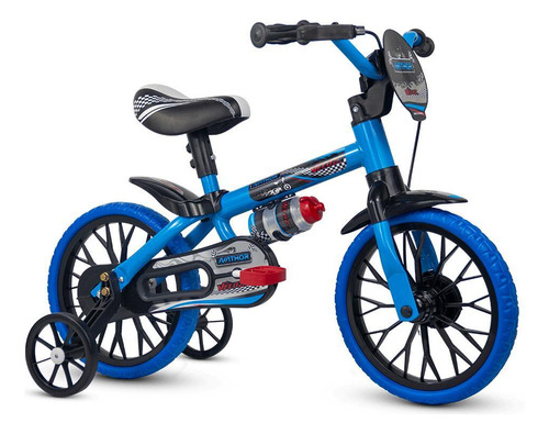 Bicicleta Infantil Aro 12 Veloz Com Capacete Preto - Nathor