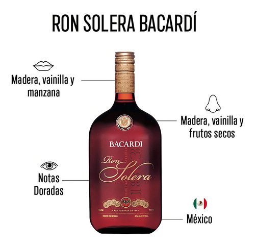 Paquete De 3 Ron Bacardi Solera 750 Ml