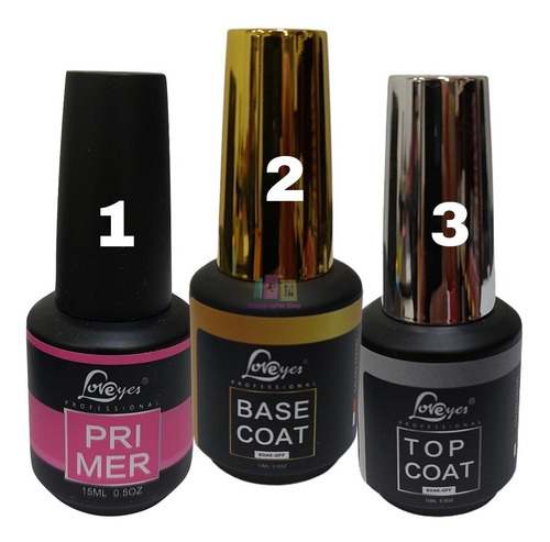 Kit Primer + Base + Top Coat Loveyes