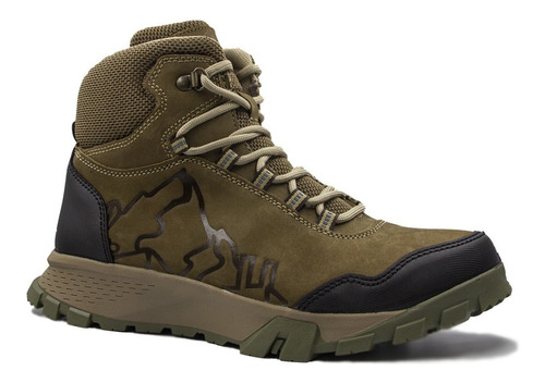 Bota Crosscountry 7733 Nobuck Verde Olivo Egipto Piel Vacuno