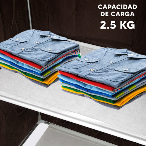 Set 2 Guardaropa Portátil De Tela Dormitorio Cafe Estante