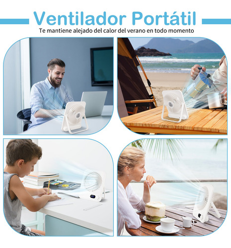 Ventilador Usb Portátil Recargable Para Viaje Y Hogar