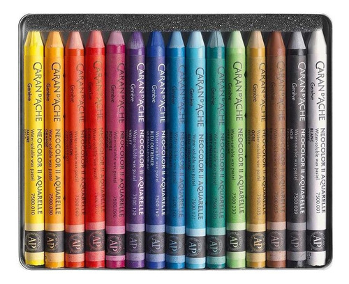 Pastel Oleoso Aquarelável Caran D'ache Neocolor Ii 15 Cores