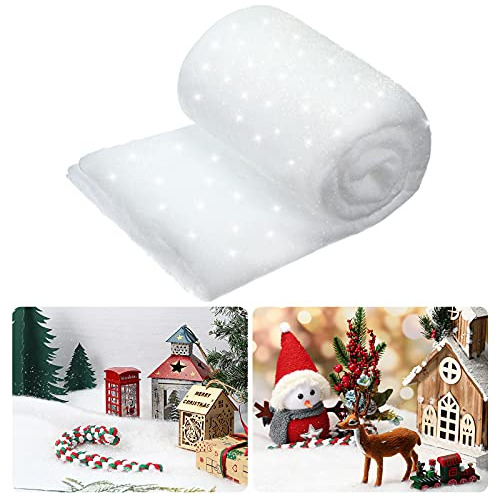 Christmas Snow Blanket Set Glittered Artificial Snow Bl...