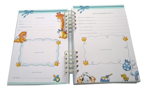 Imagem 4 de 6 de Álbum Fotos Livro Diário Bebê Personalizado Dinossauros