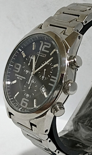 Impecable Reloj Citizen Cronógrafo Con Fecha Gn-4w-s Plateado Plateado Negro (Usado)