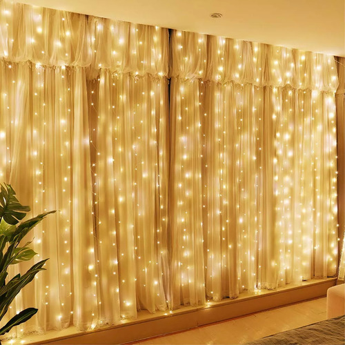 Cadena De Luces Led Decorativas Para Cortinas, 3 M X 2 M, Lu