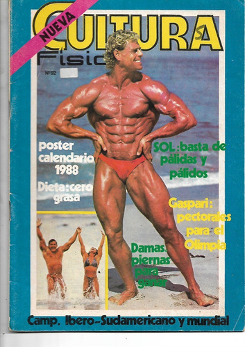 Nueva Cultura Fisica #92 1987 Rich Gaspari Dieta Pre Torneo