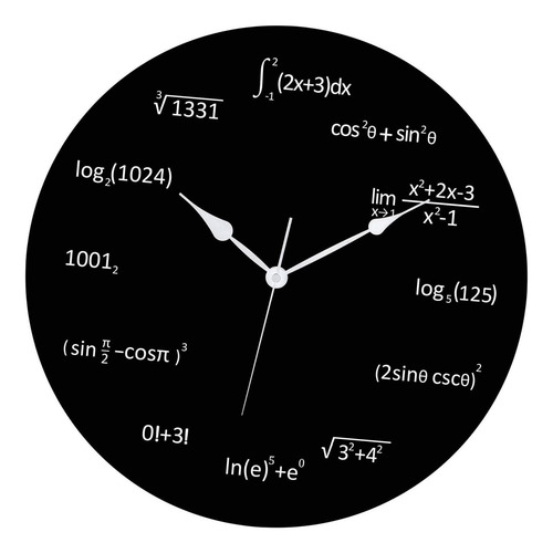 Relógio De Parede Com Equações Matemáticas, Silencioso,