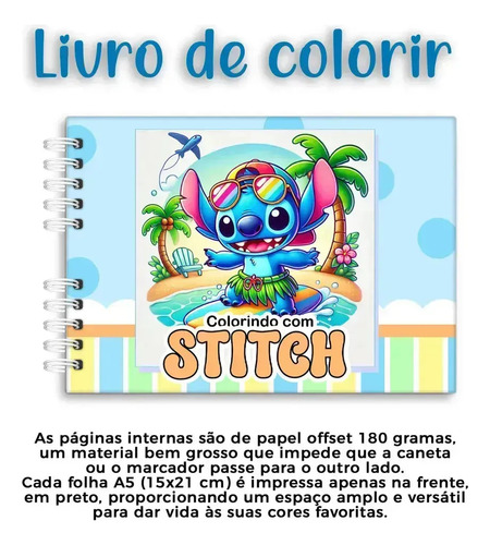 Caderno Para Colorir Bobe Sitic Goods De 50 Folhas 23x16cm