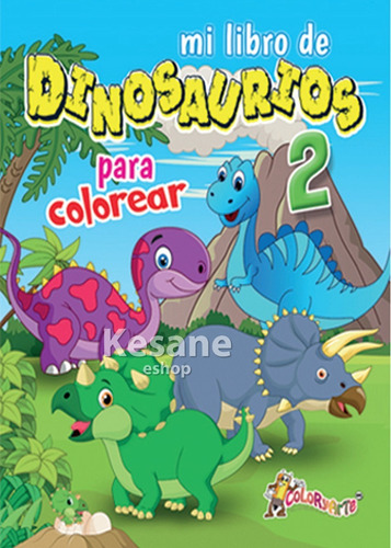 Libro Dinosaurios Preescolar Primaria Colorear Infantil Niño