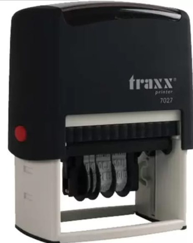 Carimbo Datador Automático 40x60 7027 Traxx Printer Tinta Preto