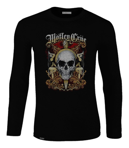 Camiseta Manga Larga Motley Cure Calavera Con Mujeres Lbo