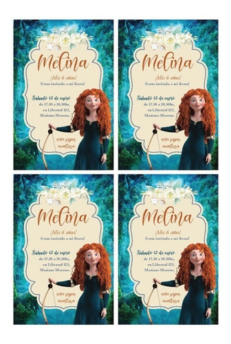 Kit Imprimible Merida Valiente Brave Princesa Disney W109