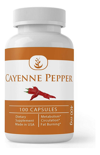 Cayenne Pepper (100 Capsules) For Metabolism, Hunger  Diges