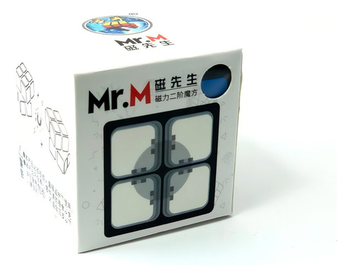 Estrutura sem adesivo colorida lubrificada magnética Rubik's Cube 2x2 Shengshou Mr. M