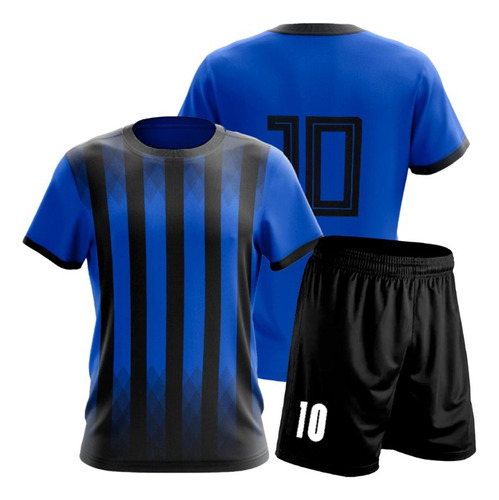10 Conjunto Camiseta Premium + Short Numerado Hombre Futbol 