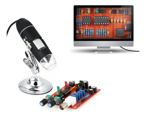 Microscopio digital profesional New1600x Digital negra 220V