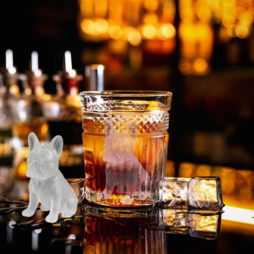 Molde De Hielo Con Diseño De Bulldog Francés, Creativo Para