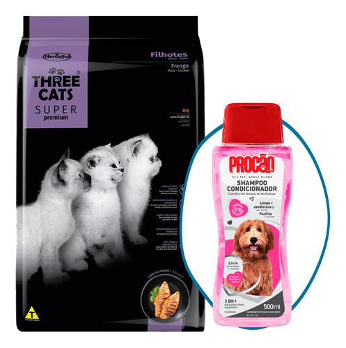 Alimento Three Cats Cachorro Super Premium 10,1 Kg + Regalo