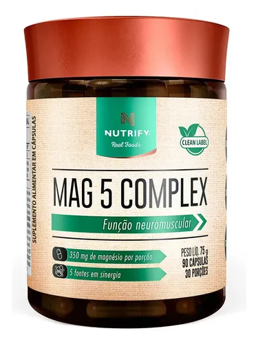 Magnésio Mag 5 Nutrify Quelato 90g