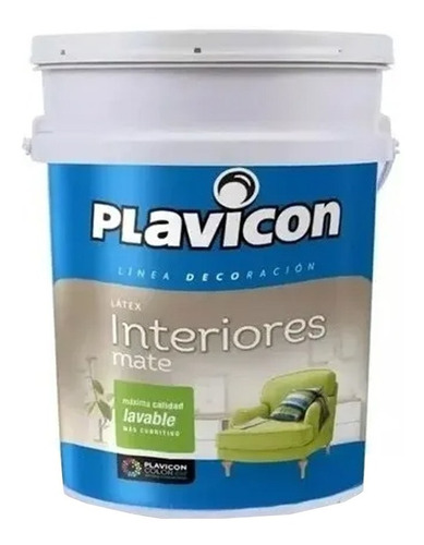 Plavicon Latex Interior Mate Blanco Lavable X 20 Lts