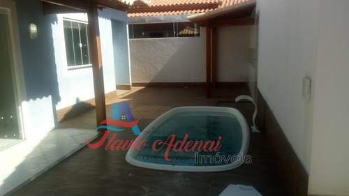 Linda Casa Com Piscina, 2 Quartos Com Financiamento Bancário