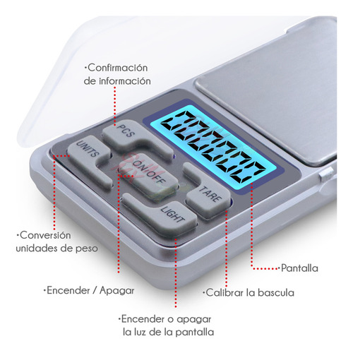 Bascula Digital Slim Company Portatil Mini Gramera 500gx0.01g Pedreria Balanza