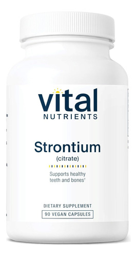 Vital Nutrients Strontium Citrato 227 Mg 90 Cápsulas Sabor Sin Sabor