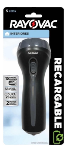 Linterna Rayovac Recargable Enchufe 5 Leds 25 Horas