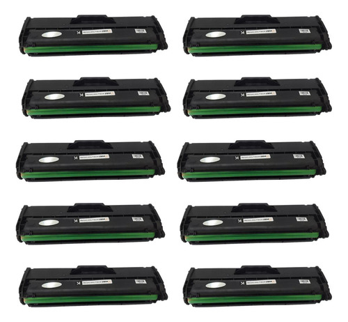 Kit 10x Toner Para Samsung M2020w M2070w M2070 M2020 Mltd111 Tinta Preto