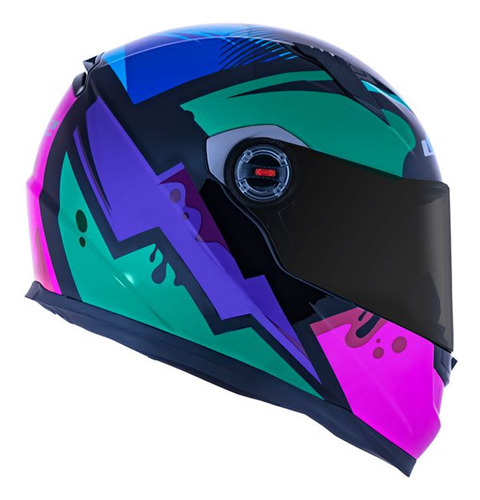 Capacete Ls2 Ff358 Masterpiece Turquoise Azul Verde Cor Azul/Verde Tamanho do capacete S - P 55 56