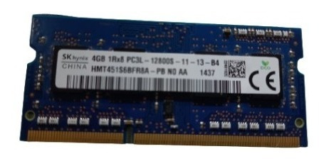 Imagem 1 de 1 de Memória Ram 4gb Ddr3 12800s Notebook