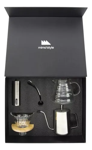 Kit Jogo Para Café Especial Gourmet Moedor Bule Passador Hario V60 Mimo Style Menor preço em Kit Jogo Para Café Especial Gourmet Moedor Bule Passador Hario V60 Mimo Style