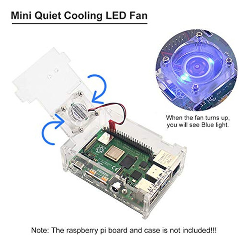 Ventilador Makerfocus Para Raspberry Pi 4, Ventilador De Ref