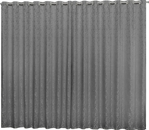 Imagem 2 de 3 de Cortina 4.00m X 2.80m Jacquard P/ Sala Ou Quarto Ilhos Croma