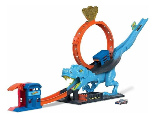 Hot Wheels City Pista De Juguete T-rex Devorador Para Niños 