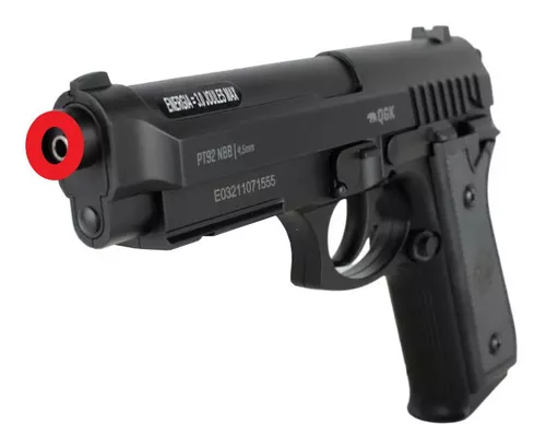 Pistola de Pressão PT92 Full Metal NBB 4.5mm QGK + Esferas de Aço