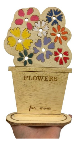 Soporte Para Flores En Madera Para El Día De La Madre