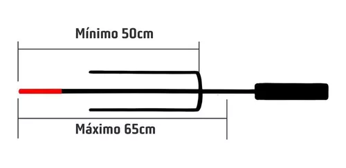 Kit 2 Espeto Giratório a Pilha Inox 304 3 Hastes Regulável 55cm à 65cm -  JHFER