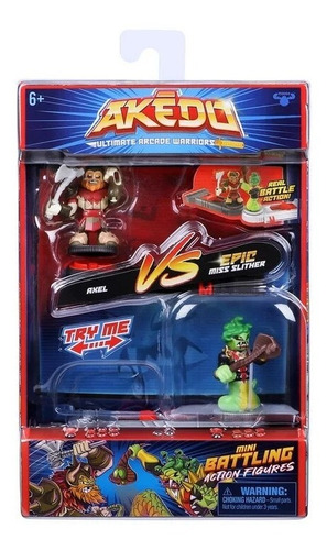 Akedo Mini Figuras De Acción - Axel Vs Epic Miss Slither