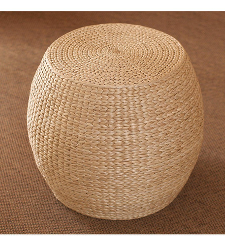 Puff Yute Rattan Cilindrico / Redondo / 33 Cm