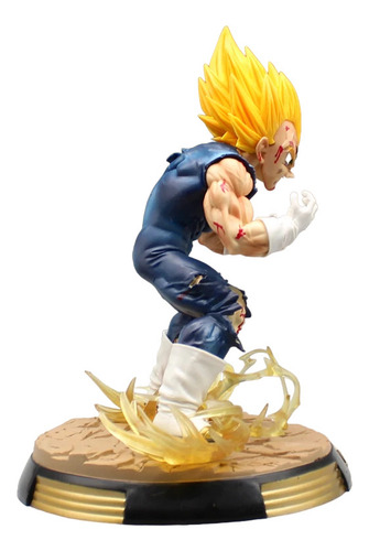Figura Dragon Ball Z Vegeta Gigante Saiyan En Pedestal 28cm