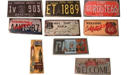 Placas Decorativas Vintage Metal 10x25 Cm Baratas