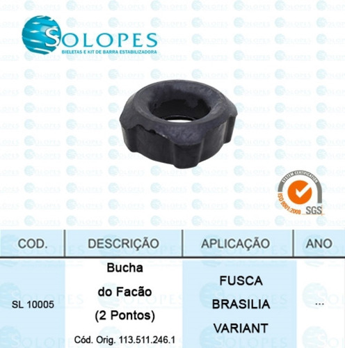 Bucha Facao 2 Pontos Fusca Brasilia Variant Solopes Sl10005