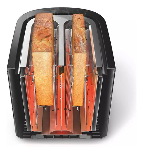 Imagen 3 de 3 de Tostadora Metalica Philips Hd2637/90 Diseño Compacto