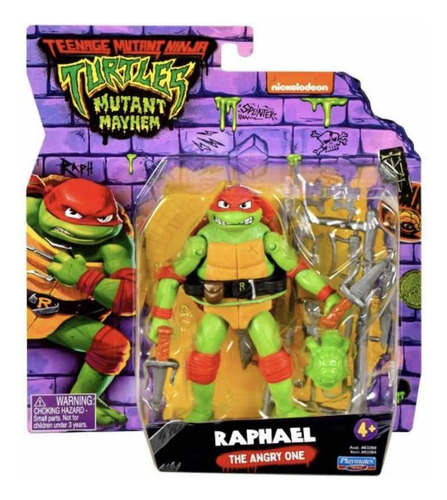 Muñeco Tortugas Ninja Rafael Caos Mutante Accesorios 12 Cm